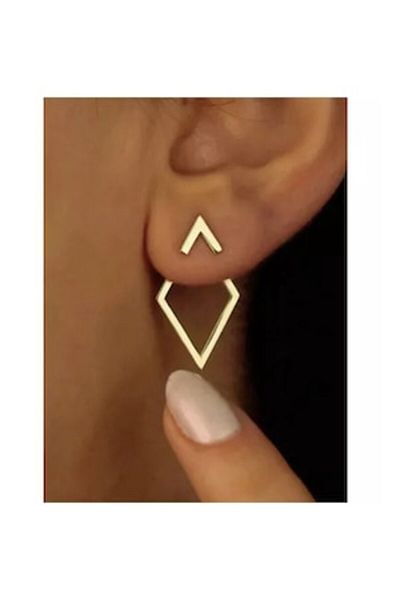 Inovius – Cercei aurii cu diamante geometrice