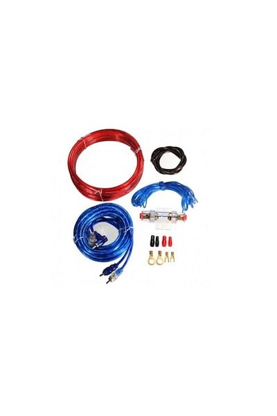 dalip Kit cablu audio pentru subwoofer auto, până la 1500W, accesorii incluse, multicolor