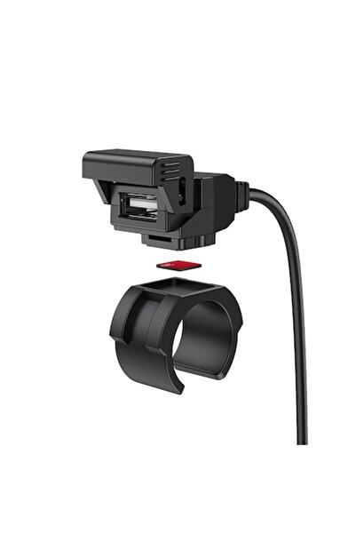 dalip Φορτιστής Τηλεφώνου για Βάση Τιμονιού Μοτοσικλέτας, Θύρα USB, Αδιάβροχο...