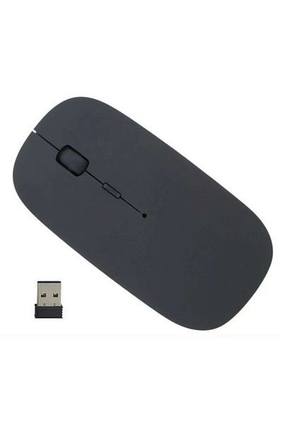UIQ Mouse, wireless, 1600 DPI, slim design, 2 AA batteries, Black