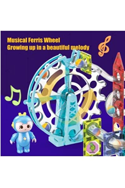 LikeSmart Educational and Creative Magnetic Light Set, with 120 Pieces, Ball Track, "LikeSmart Light Magic Magnetic"