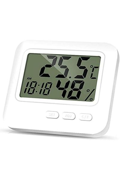 dalip Termometru cu higrometru pentru camera copilului, afișaj LCD, 8,2x7,2cm, alb