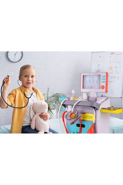 LikeSmart Set de Joaca pentru Copii ISP "Likesmart Medical Desk", Lumini si sunete, stetoscop, termometru, ser