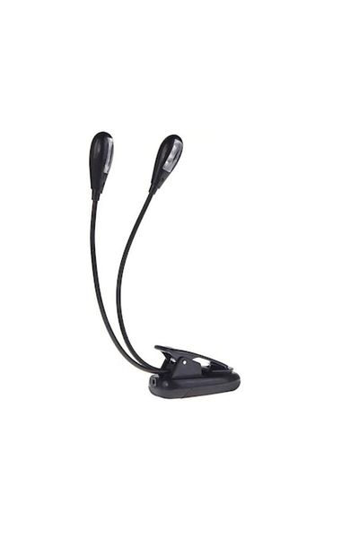 dalip Lampă LED dublă cu clemă, 4 LED-uri, 23 cm, neagră