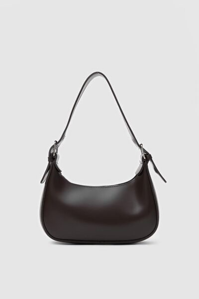 KISCHE Oval Brown Baguette Bag