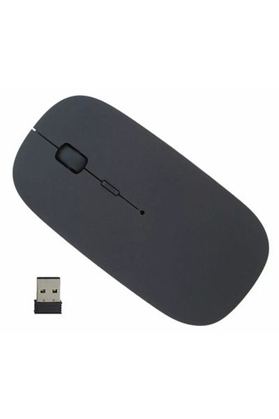 UIQ Mouse, wireless, 1600 DPI, slim design, 2 AA batteries, Black