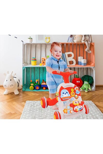 İSP Interactive 2-in-1 Baby Walker "LikeSmart Aqua Stroller Plus Red", detachable interactive table