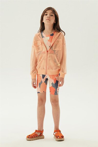 Tyess Girl Salmon Tracksuit Top