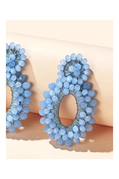 Inovius - Cercei lungi cu mărgele albastre