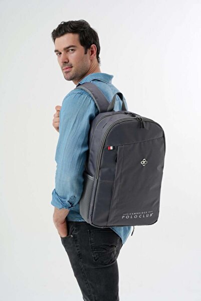 Cambridge Polo Club Lightweight Waterproof Casual Backpack - School Bag Gray