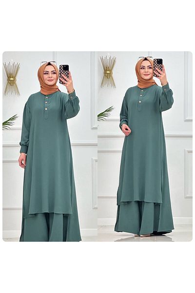 VALENS BOUTİQUE Women's Hijab Set 2 Piece Tunic & Pants Set