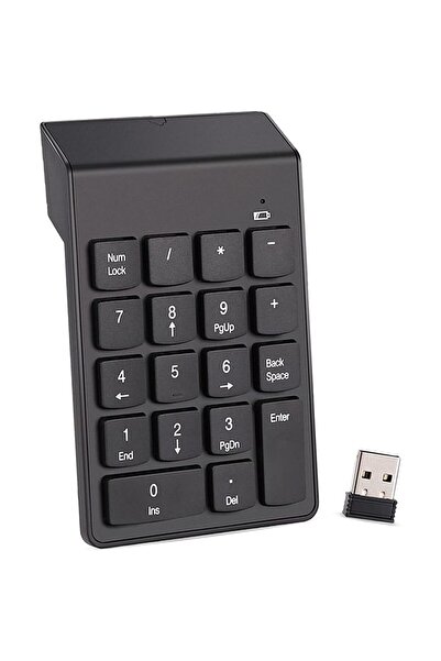 dalip Wireless Numeric Keypad, USB Connector, 14x8.5cm, Black