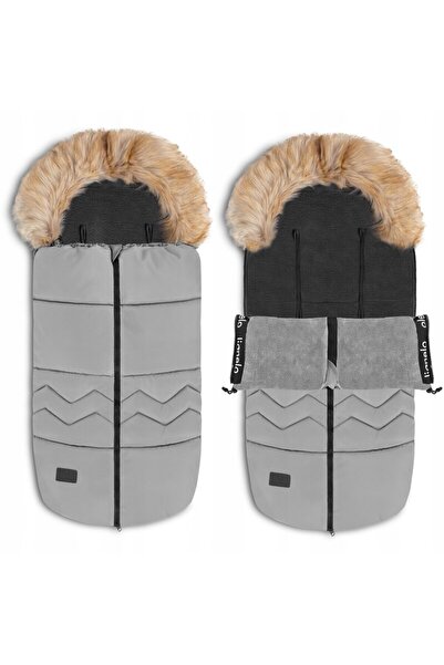 Lionelo_SP Sac de iarna, Lionelo, Frode, Pentru carucior, 90x45 cm, Impermeabil, Universal, Gri