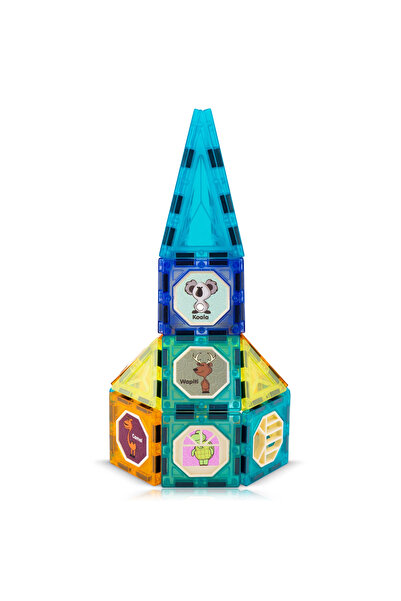 LikeSmart Educational and Creative Magnetic Set, with 98 Pieces, "LikeSmart Magic Magnetic Blocks", Numerous Possibilities