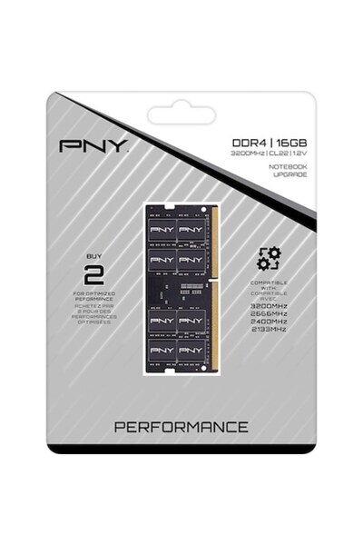PNY Performance Notebook Memory, 16GB DDR4, 3200MHz, CL22, Black