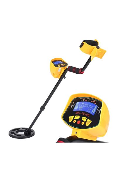 dalip Portable Metal Detector with LCD Screen and Headphones, Yellow
