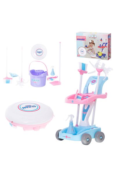İSP Set de joaca pentru copii "Likesmart AutoCleaner", robot aspirator cu sunete si lumini, mop, far