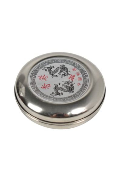 dalip Busolă metalică cu capac, diametru 55 mm, argintie