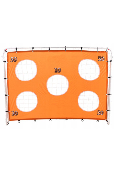 SERSIMO Steel soccer goal, 152x213cm, 25mm profile, training target, orange
