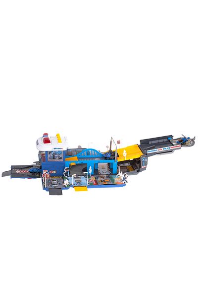 İSP "Likesmart Police 5997" transformable parking truck, 2 cars, helicopter, signs