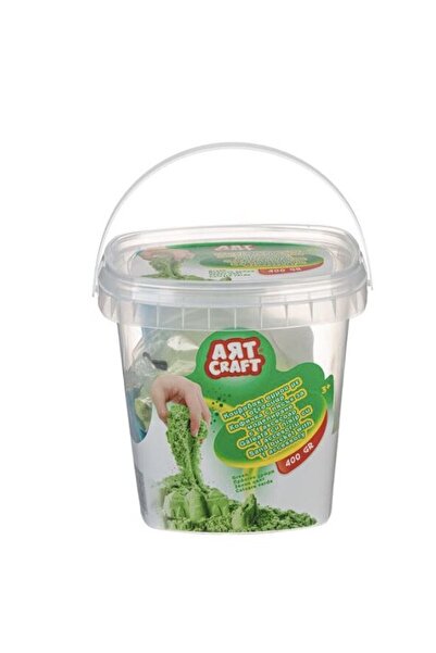 OEMN Bucket of Kinetic Sand with Accessories, 400 g, Green