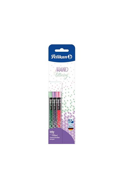 Pelikan Roller Inky 273 Pastel, Color Green/ Purple/ Pink, Material Plastic, Set of 3, Blister