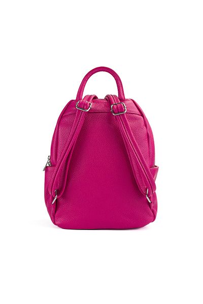 Posete Fagaras Timeea Leather Backpack - Fuchsia, Genuine Leather Backpack, Backpack, Genuine Leather, Leather Backpack