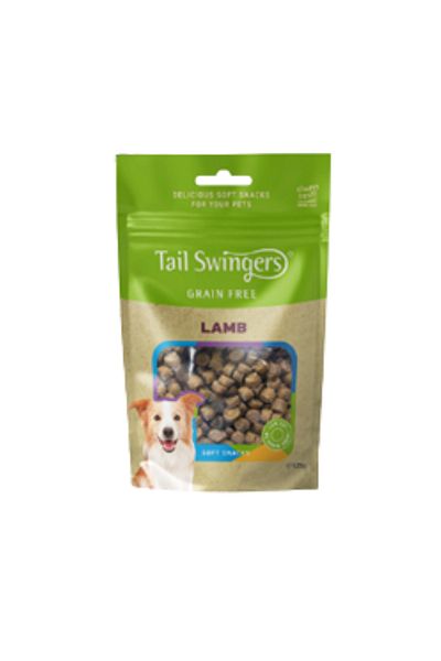 Tail Swingers Recompense caini, soft snacks, fara cereale, cu carne de miel, 125g