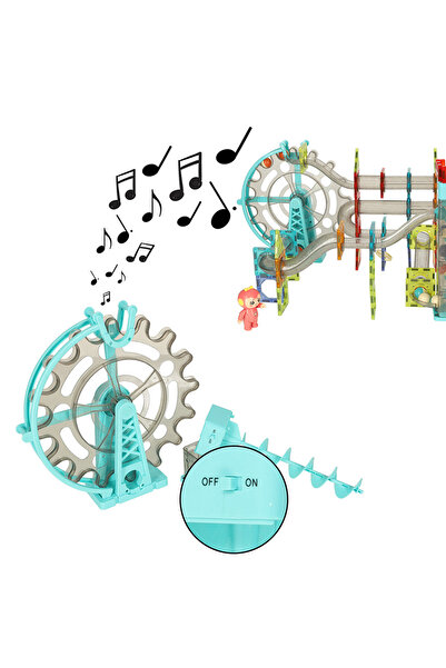 Ikonka Magnetic, Electric and Sound Educational and Creative Set with 118 Pieces, Ball Track, "LikeSmart Magic Ma