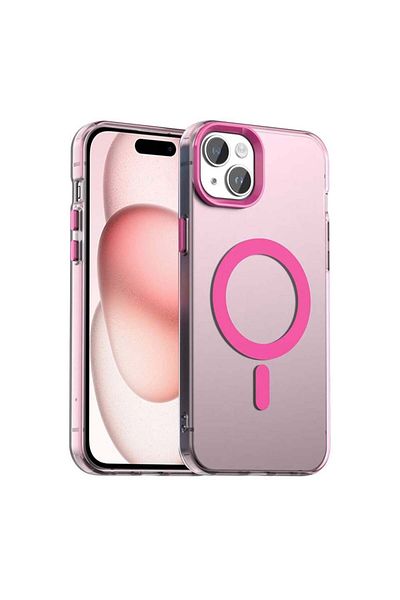 SKYDDAR INNOVATION Case for iPhone 15 Plus, CandyCase, Magsafe, sticker set, Pink