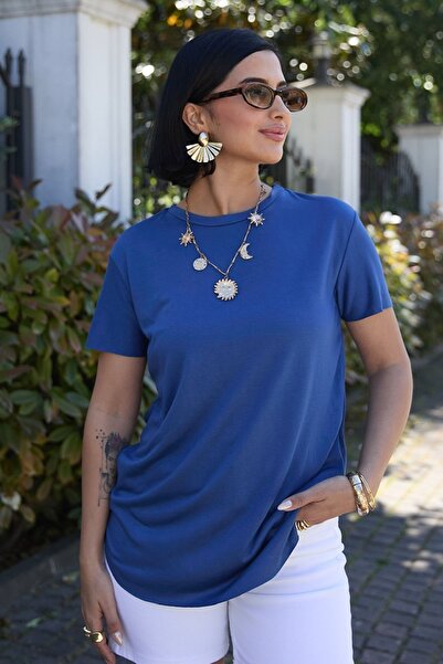 InStyle Απλό Basic T-Shirt Indigo