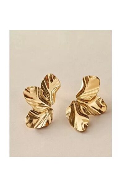 Inovius - Cercei din aurii în formă de frunză - 715922