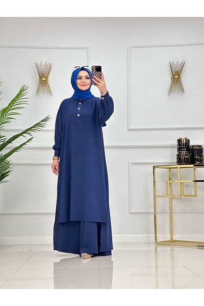 VALENS BOUTİQUE Women's Hijab Set 2 Piece Tunic & Pants Set