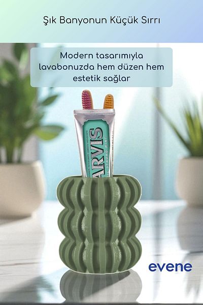 Evene Θήκη οδοντόβουρτσας Βάση οδοντόβουρτσας Βάση οδοντόβουρτσας Πράσινο χρώμα Μοντέλο 75
