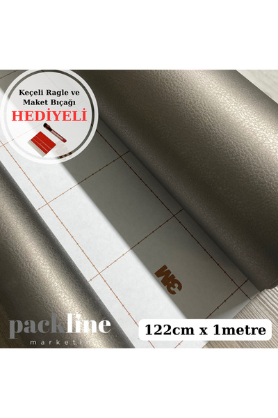 Packline Marketing Decorative Textured Self Adhesive Covering Foil Bronze 122cm X 1Meter