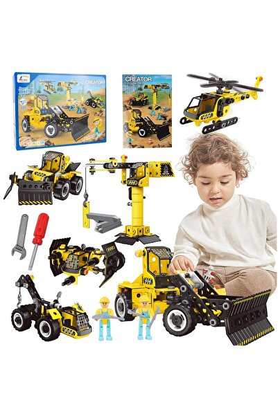 LikeSmart Set of 223 creative building pieces 6 in 1, "LikeSmart Creator City Engineering STEAM", 6 vehicles