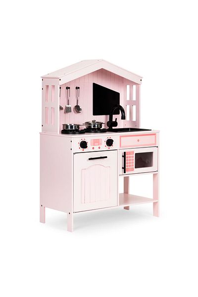 LikeSmart Bucatarie din lemn pentru copii Summer Kitchen, solida si durabila, fara margini a