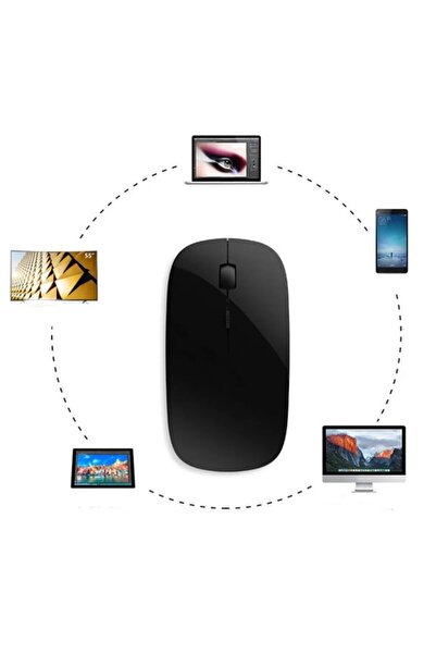 dalip Mouse optic, wireless, 1600 DPI, design slim, 2 baterii AA, Negru