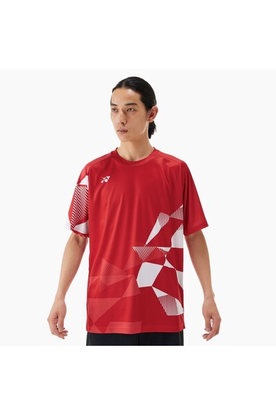 YONEX YY25 16744 Erkek Spor Tişört Kırmızı