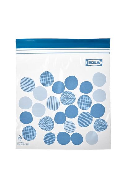 dalip Set de 25 de pungi reutilizabile 18x19cm 1L, albastre