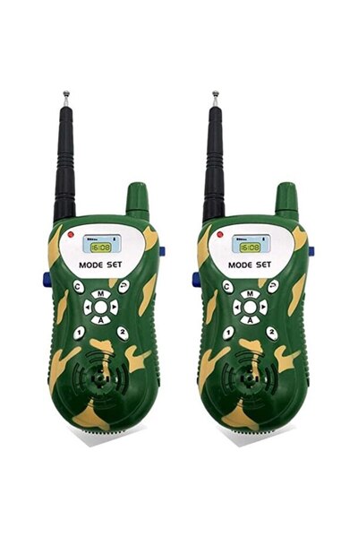 UIQ Set Walkie-Talkie, 2 Pieces, 21 cm Antenna, 100m Range, Camo