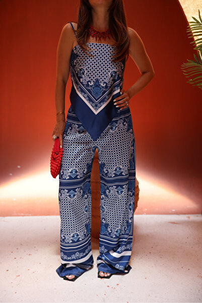 My Blog Blue Bunbury Blouse Pants Suit - 907247