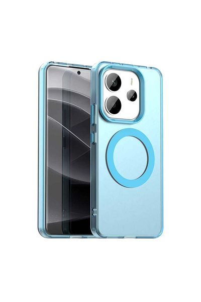 SKYDDAR INNOVATION Case for Xiaomi Redmi Note 14 4G (Standard), CandyCase, Magsafe, sticker set, Blue
