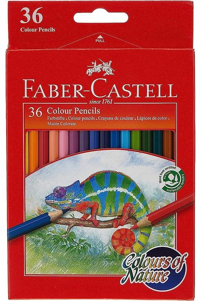 Faber Castell Faber-Castell Colours Of Nature Colour Pencils 36 In A Cardboard Box