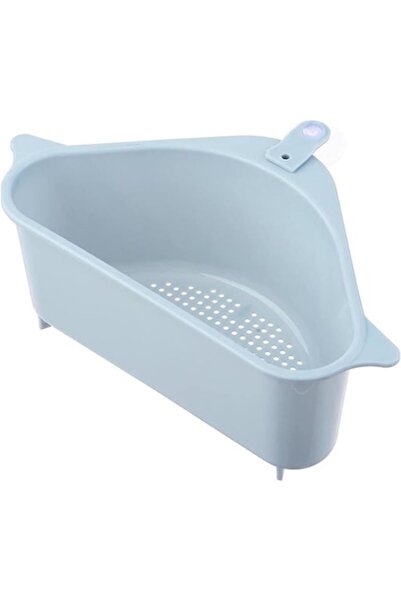 dalip Organizator de chiuvetă de colț pentru spălarea legumelor sau depozitarea buretelui cu ventuză, 21x14x9cm, gri