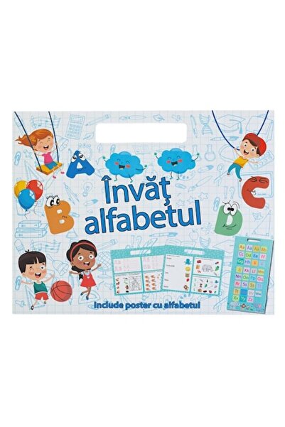 dalip Carte pentru copii cu exerciții, Învață alfabetul, poster inclus, 35,5x...