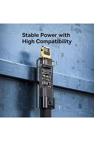 Baseus Cablu de încărcare și transfer de date USB A la Lightning, Cable Explorer, Baseus, 2.4A, lungime 2m, negru