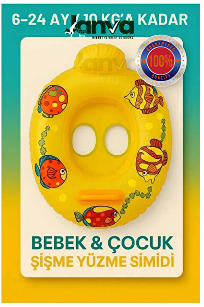 Janva Yüzme Havuz Deniz Simidi Botu Ayak Delikli