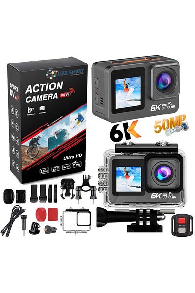 LikeSmart Camera video sport eXtreme Action 6K Ultra HD, Senzor SONY, Stabilizare Electronica, 170 F