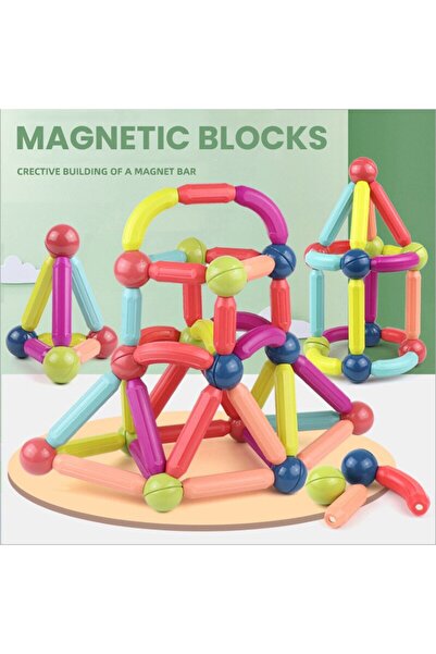 İSP "Likesmart Magnet Stick" magnetic construction set, 46 pieces, various construction possibilities